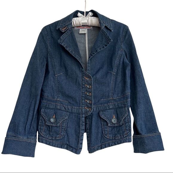 Vintage FDJ French Dressing Tailored Denim Jean Jacket Y2K Size 8 - Picture 1 of 4